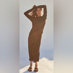 Free People Clara Midi Dress in Black!